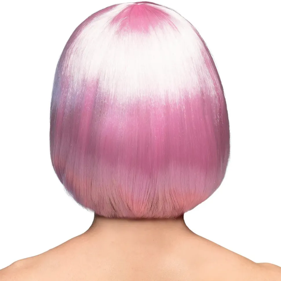 PERRUQUE CABARET ROSE CLAIR ADULTE
