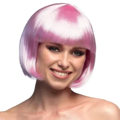 PERRUQUE CABARET ROSE CLAIR ADULTE