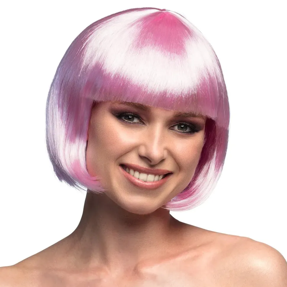 PERRUQUE CABARET ROSE CLAIR ADULTE