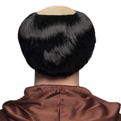 PERRUQUE CALVITIE CHEVEUX NOIR MOINE HOMME