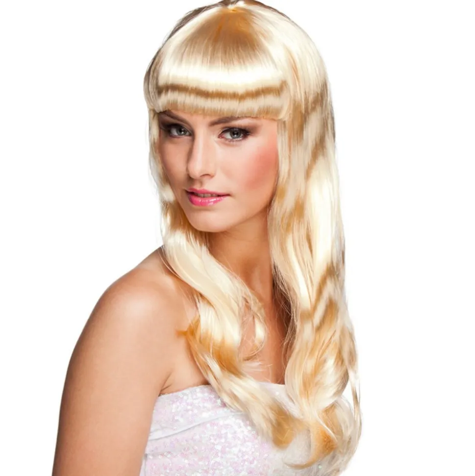 PERRUQUE GLAMOUR CHEVEUX LONGS ONDULÉS BLOND FEMME