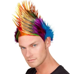 PERRUQUE PUNK CRÈTE MULTICOLORE HOMME