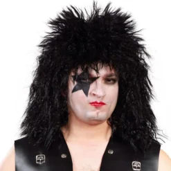 PERRUQUE ROCKEUR STYLE KISS NOIR HOMME