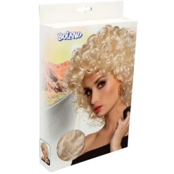 PERRUQUE SANDY GREASE CHEVEUX BOUCLÉS BLOND FEMME