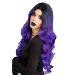 PERRUQUE SORCIÈRE GLAM CHEVEUX VIOLET OMBRE FEMME