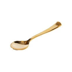 8 PETITES CUILLÈRES PLASTIQUE RÉUTILISABLE 13CM OR