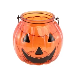PHOTOPHORE CITROUILLE FRAYEUR VERRE 17CM ORANGE
