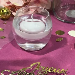 PHOTOPHORE VERRE BOULE 7CM TRANSPARENT