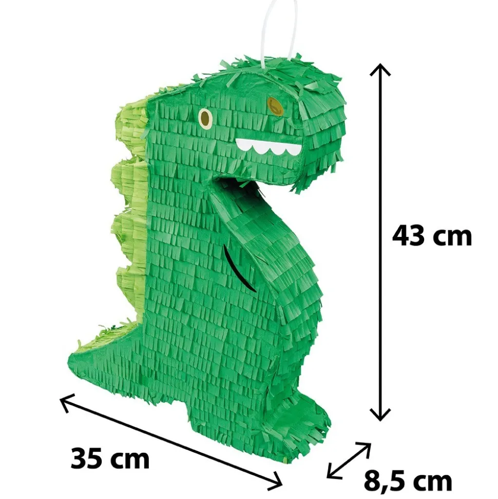 PIÑATA À CASSER DINOSAURE 43CM VERT