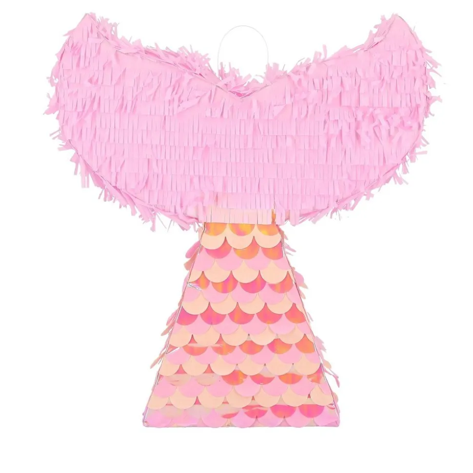 PIÑATA À CASSER QUEUE SIRÈNE 40X45X9CM ROSE