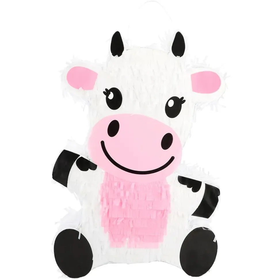 PIÑATA À CASSER VACHE ANIMAL FERME 43X30X10CM