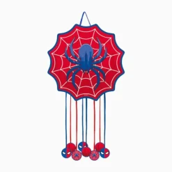 PIÑATA À TIRER ARAIGNÉE HÉROS 45X45CM BLEU ROUGE