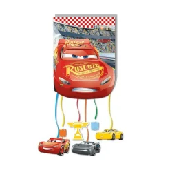 PIÑATA À TIRER CARS 3 FLASH MCQUEEN 28CM ROUGE