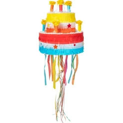 PIÑATA À TIRER GÂTEAU D'ANNIVERSAIRE 34X29CM