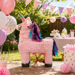 PIÑATA À TIRER LICORNE FANTASTIQUE ROSE