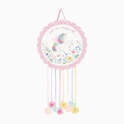 PIÑATA À TIRER LICORNE MAGIQUE IRISÉ 42CM ROSE