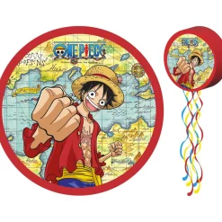 PIÑATA À TIRER ONE PIECE CHASSE TRÉSORS 40CM ROUGE