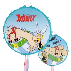 PIÑATA À TIRER ROND ASTÉRIX OBÉLIX HÉROS 40CM BLEU