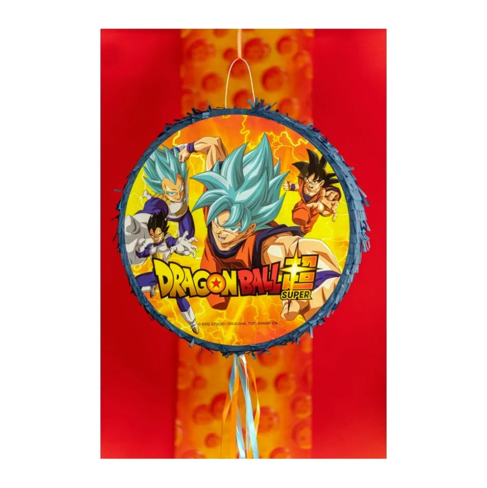 PIÑATA À TIRER ROND DRAGON BALL SUPER 40CM BLEU