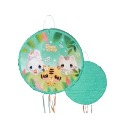 PIÑATA À TIRER ROND TROPICAL BANGOBERRY 40CM VERT