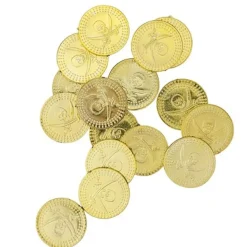 24 PIÈCES MONNAIE DÉCORATIVE PIRATE 2.3CM OR