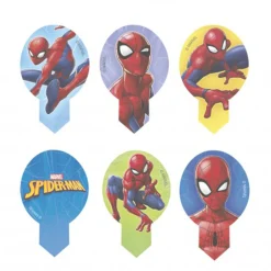 20 PICS AZYME COMESTIBLE SPIDERMAN 6.5X4CM