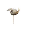 12 PICS DÉCO NID OISEAU UF CAILLE PLUME NATURE