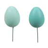 12 PICS OEUF PLASTIQUE COLORÉ 3X4CM VERT