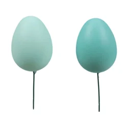 12 PICS OEUF PLASTIQUE COLORÉ 3X4CM VERT