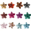 PINCE À CHEVEUX PVC FLEUR PAILLETTES LÉOPARD 7.5CM