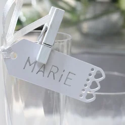 25 PINCES BOIS 3.5CM BLANC