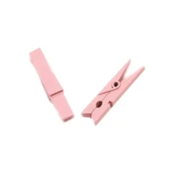 25 PINCES BOIS 3.5CM ROSE