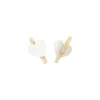 10 PINCES BOIS MOTIF CUR 2.6X1.7CM BLANC
