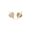10 PINCES BOIS MOTIF CUR 2.6X1.7CM NATURE
