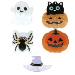 5 PINCES À CHEVEUX FANTAISIE FUN HALLOWEEN 3CM
