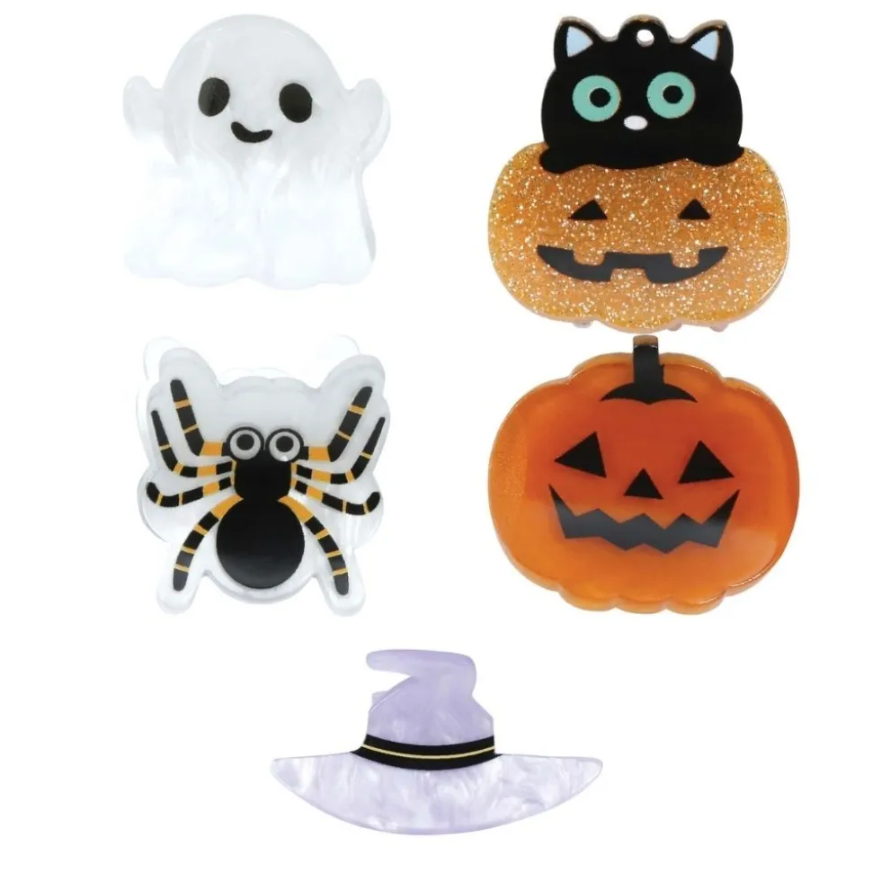 5 PINCES À CHEVEUX FANTAISIE FUN HALLOWEEN 3CM