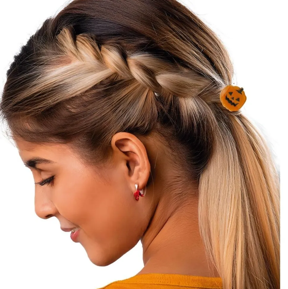 5 PINCES À CHEVEUX FANTAISIE FUN HALLOWEEN 3CM
