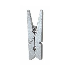 10 PINCES À LINGE BOIS 2.5CM ARGENT