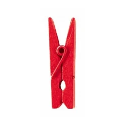 10 PINCES À LINGE BOIS 2.5CM ROUGE