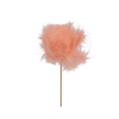 PIQUE BOULE PLUME 8CM CORAIL