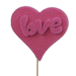 PIQUE CUR VELOUTÉ LOVE 10CM 30CM ROSE