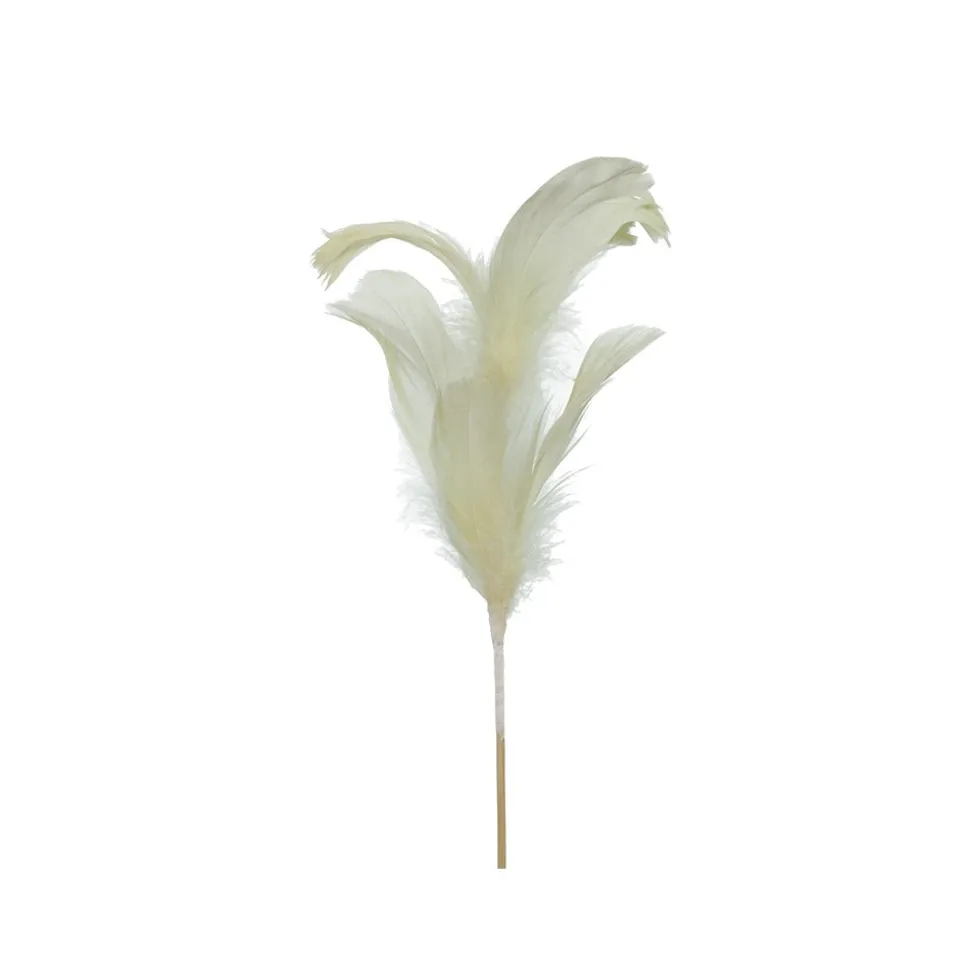 PIQUE PLUME VOLAILLE DÉCORATIF 50CM JAUNE
