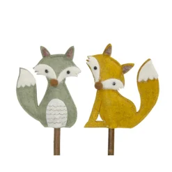 PIQUE RENARD FEUTRE 15CM JAUNE OU VERT