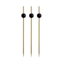 250 PIQUES APÉRO BAMBOU DÉCO BOULES 12.5CM NATUREL