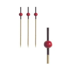 40 PIQUES APÉRO RED PEARL 7 CM