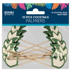 12 PIQUES À COCKTAIL PALMIER