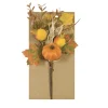 PIQUET CITROUILLE GRENADE FEUILLE 20X11X6CM ORANGE