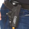 PISTOLET FACTICE PLASTIQUE NOIR 20CM AVEC ÉTUI