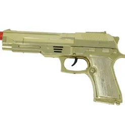 PISTOLET JOUET PVC 22CM OR MÉTAL