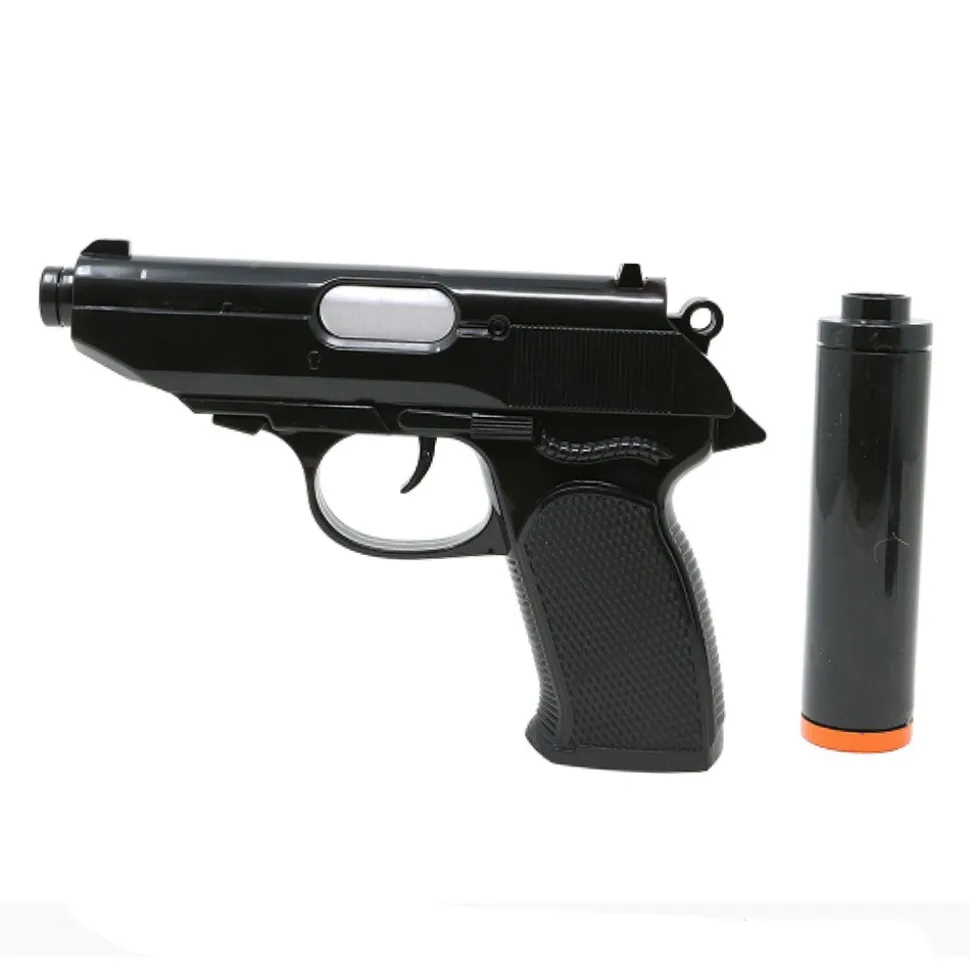 PISTOLET JOUET SILENCIEUX 25CM NOIR